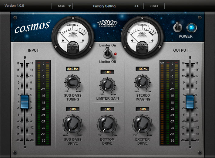 Nomad Factory Cosmos harmonic exciter & sub generator effect plugin