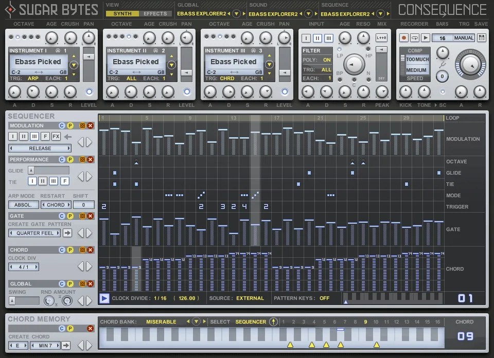 Sugar Bytes Consequence chord sequencer plugin on sale at 54 OFF