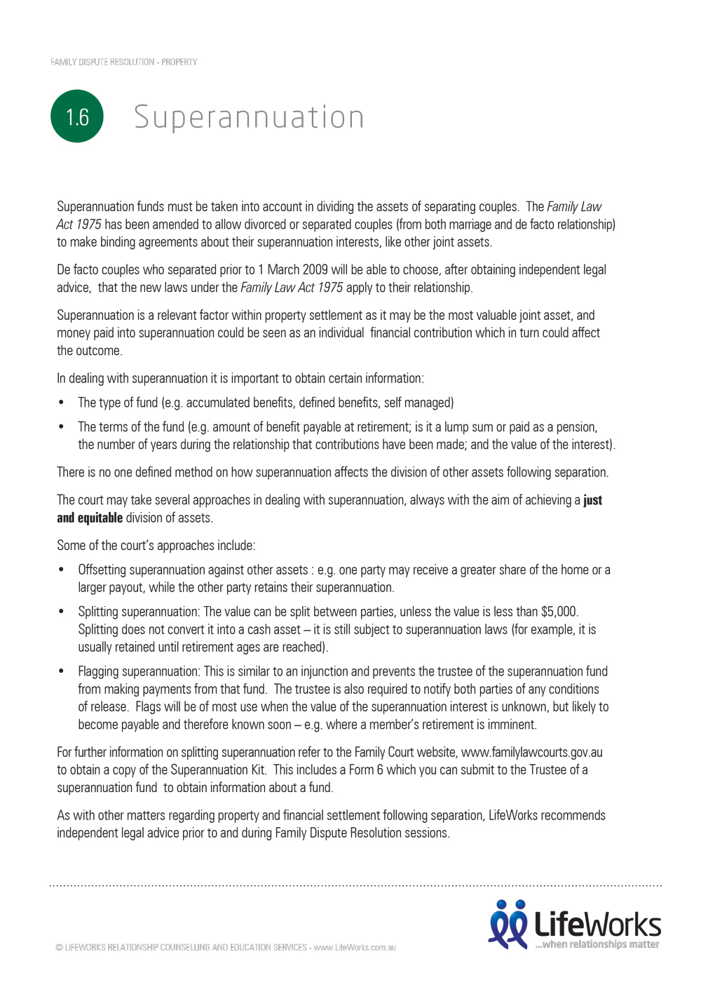 Superannuation Relationship Matters