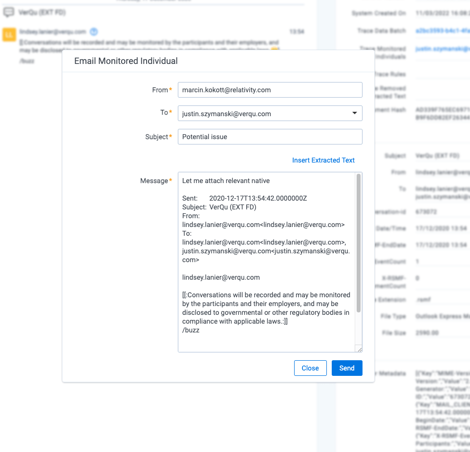 Contacting a Monitored Individual Documentation
