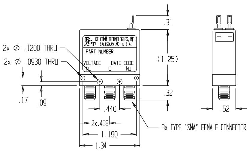 RDSSeries, SPDT Relay W/ SMA Connectors Technologies, Inc.