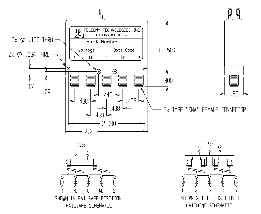 RWSSeries, 5 PORT Relay W/SMA Connectors Technologies, Inc.