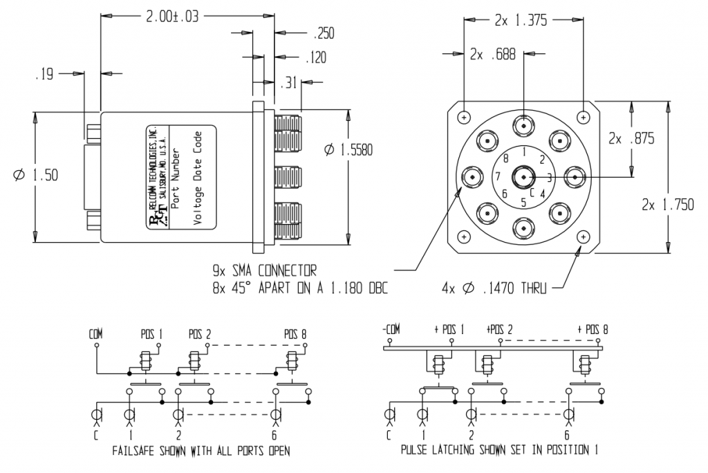 RMTSeries SP(78)T Relay W/SMA Connectors Technologies, Inc.