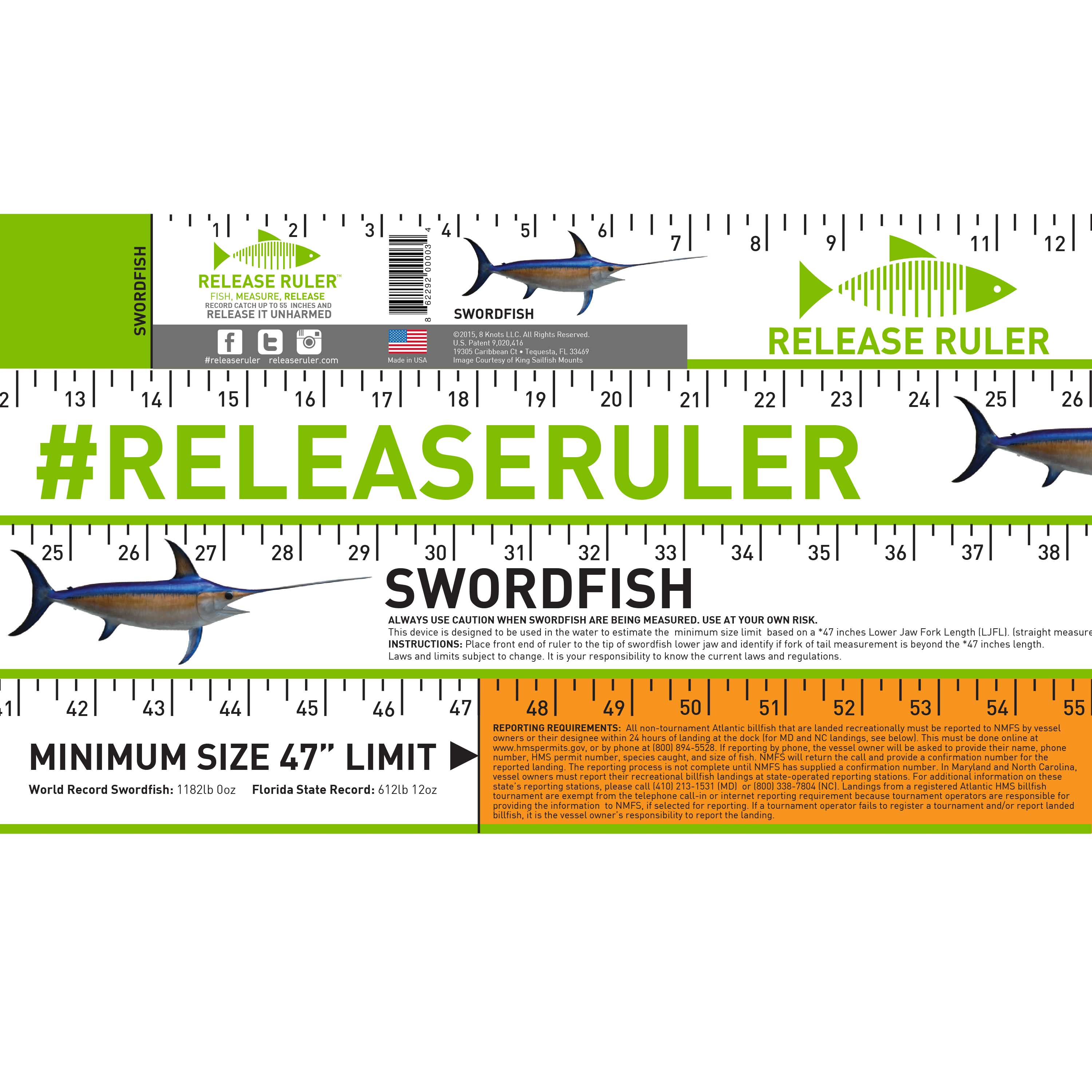 Largemouth Bass Release Ruler Release Ruler