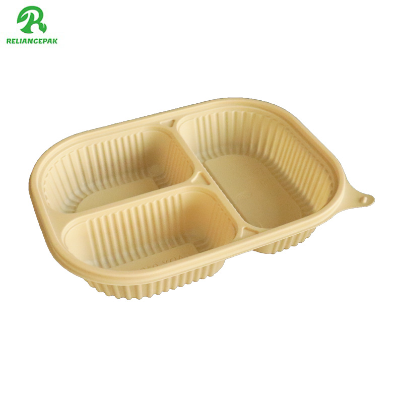 3 Compartment Biodegradable Food Container Reliancepak