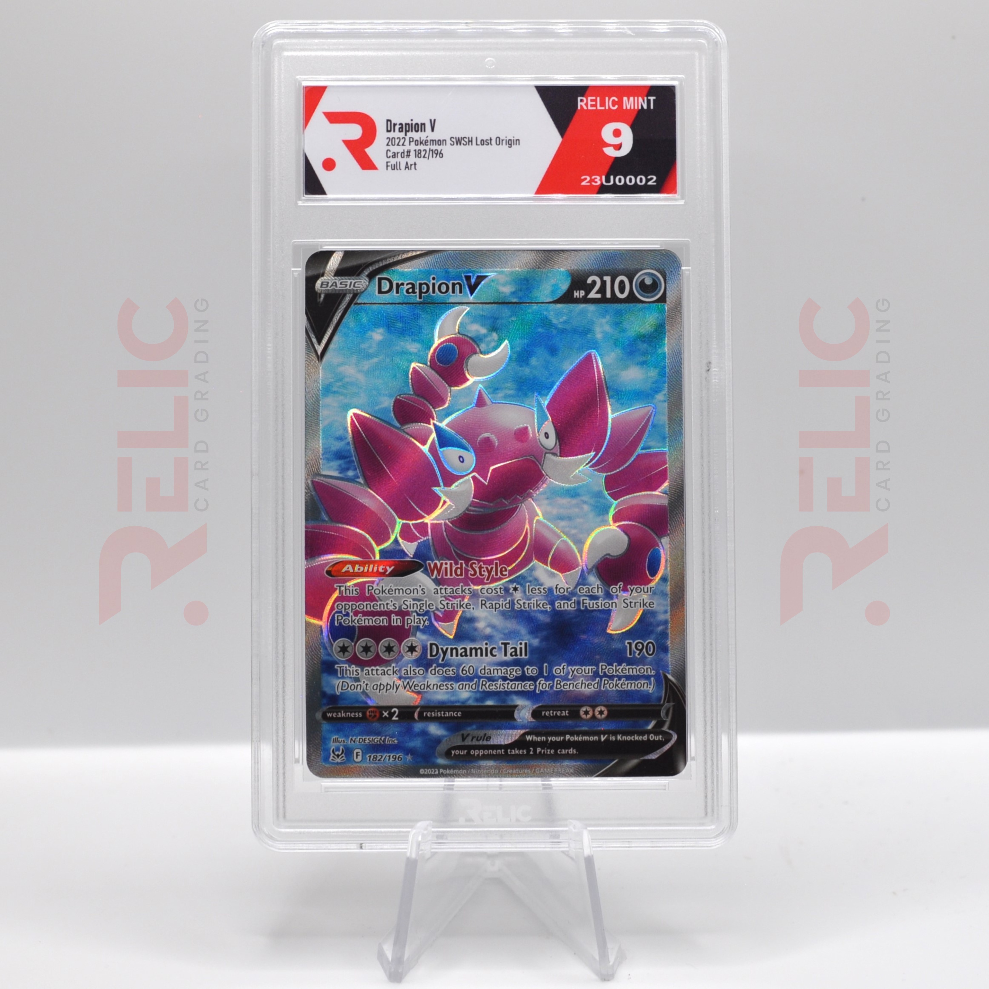 Drapion V 2022 Pokemon SWSH Lost Origin 23U0002 Relic Card Grading