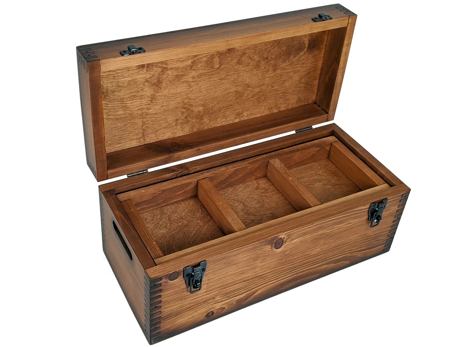 Freemason Compass & Square Storage Box Relic Wood