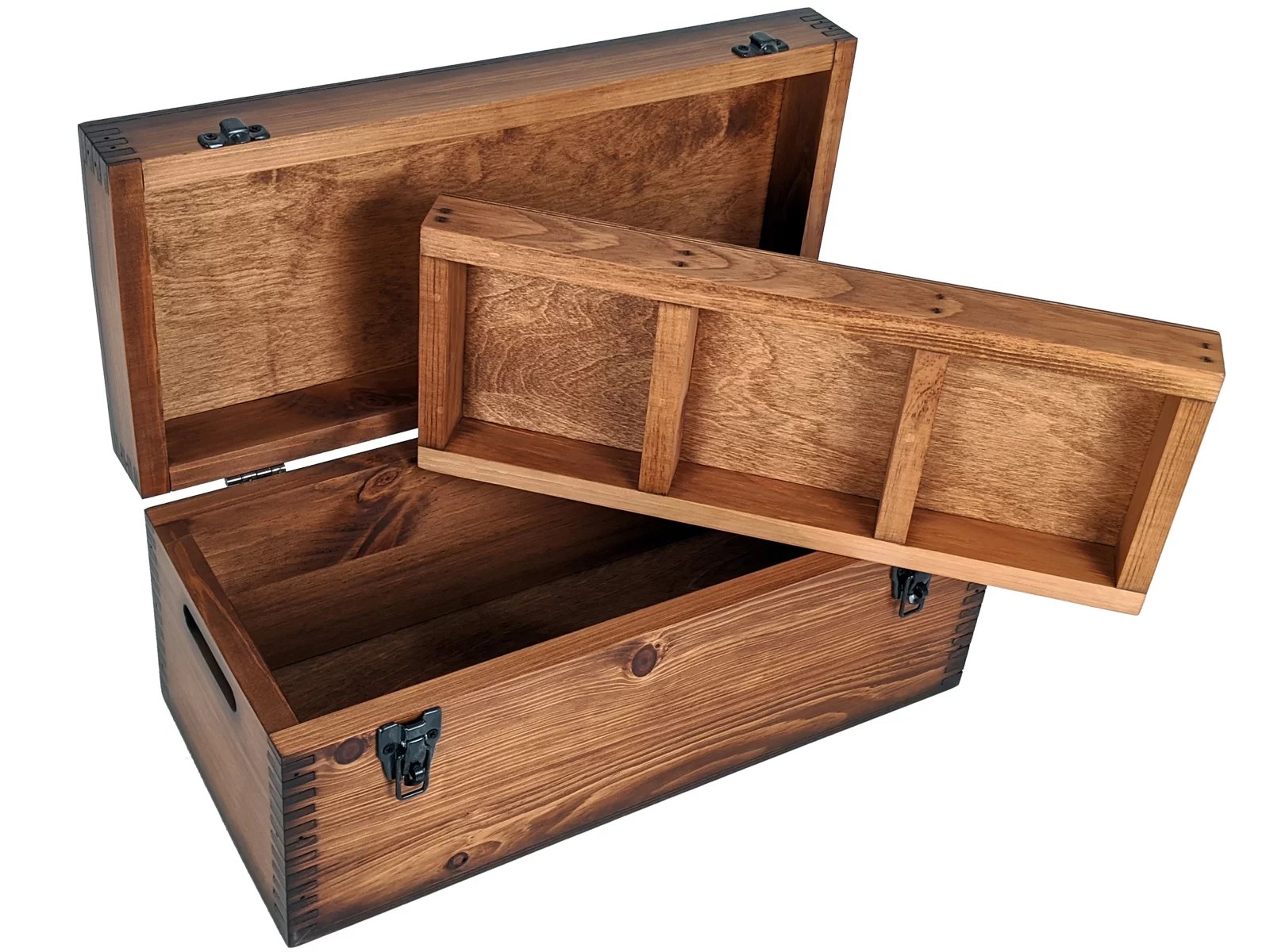 Freemason Compass & Square Storage Box Relic Wood