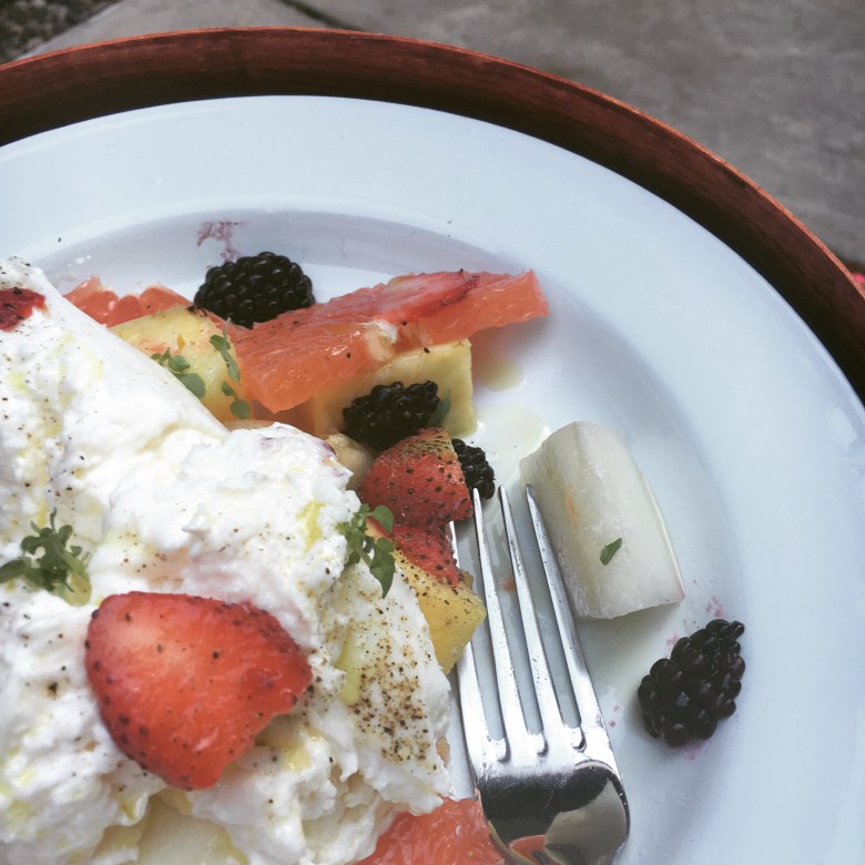 Fruit Salad with Burrata