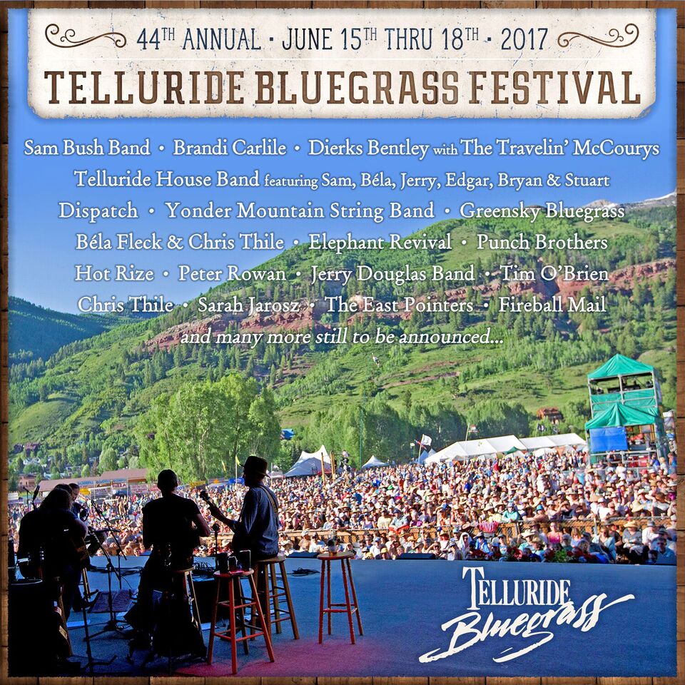 Telluride Bluegrass Festival Announces Initial 2017 Lineup