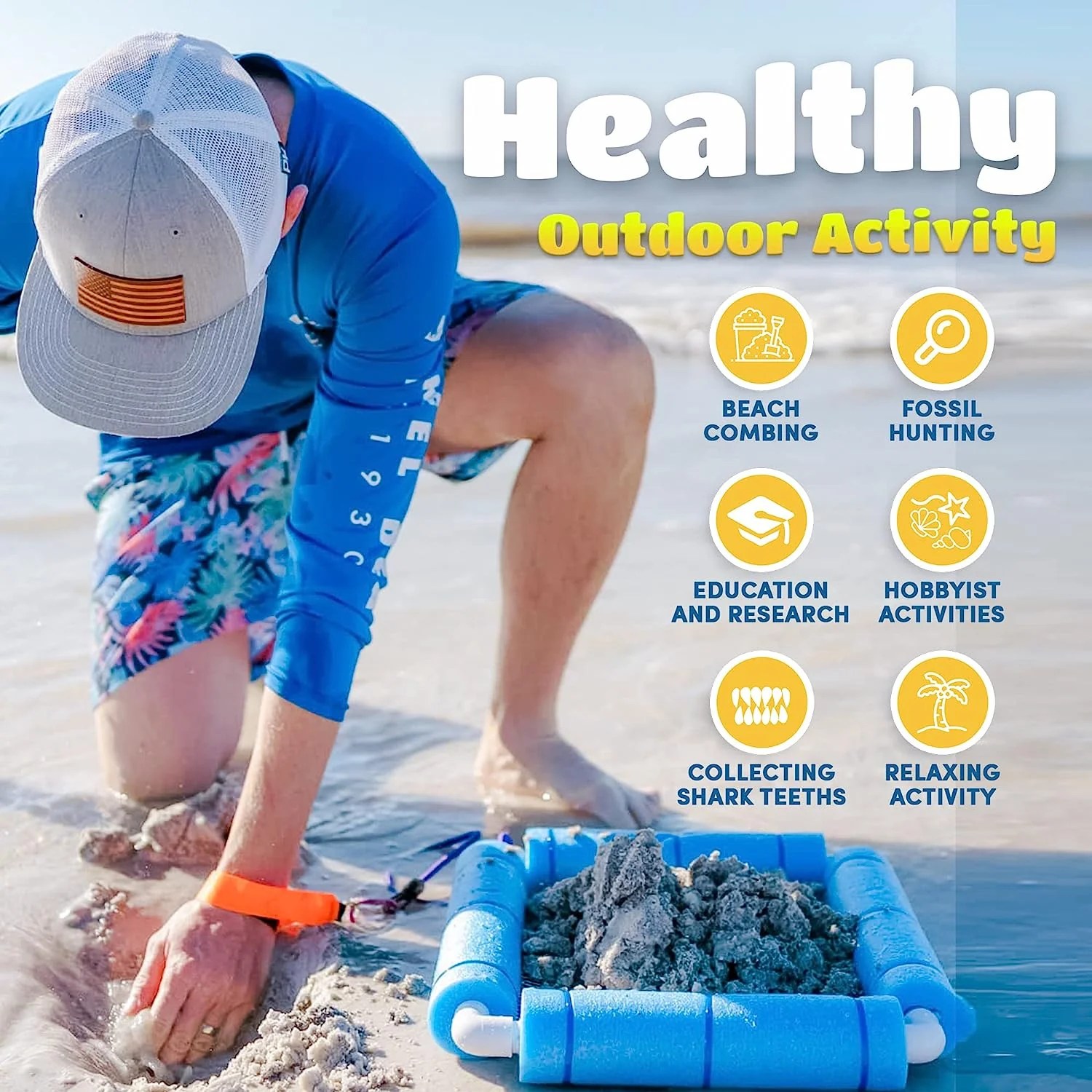 Shark Tooth Sifter Lightweight Sand Sifter for Shark Te