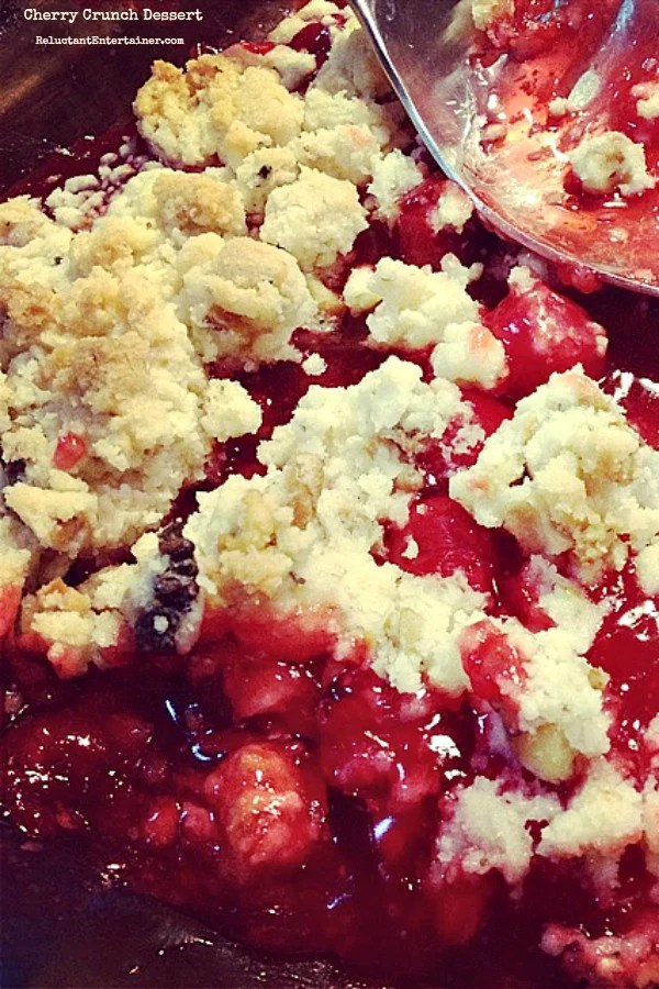 Valentine's Day Cherry Crunch Dessert Reluctant Entertainer