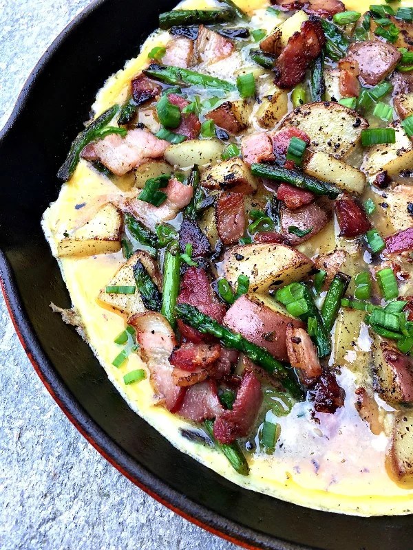 Bacon Asparagus Potato Frittata