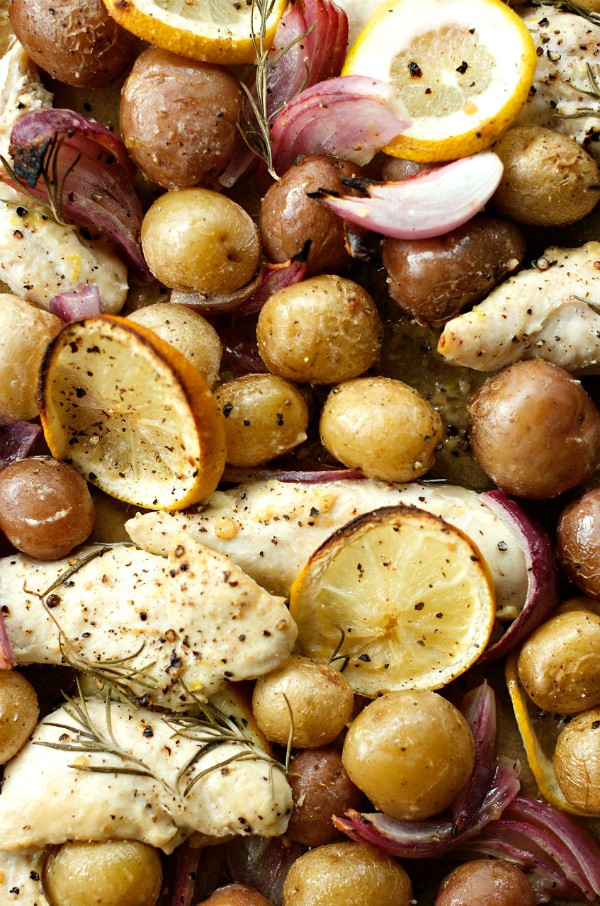 LemonRosemary Roasted Chicken Tenders with Potatoes