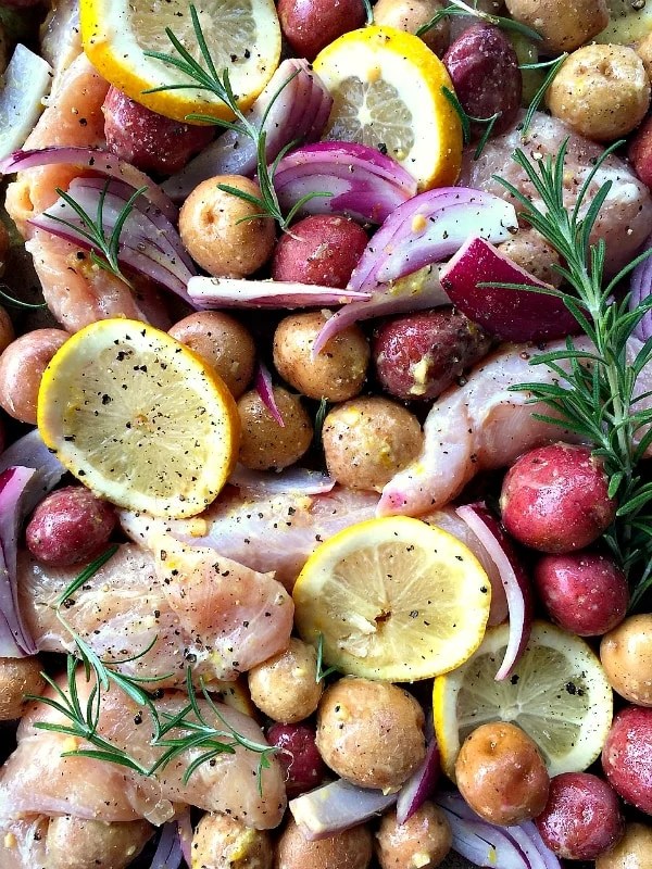 LemonRosemary Roasted Chicken Tenders with Potatoes