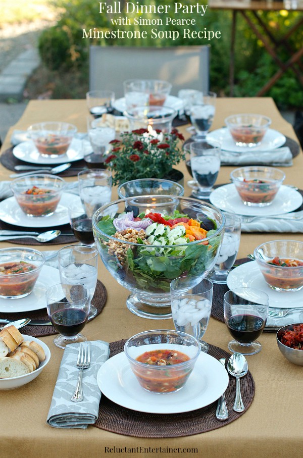 Fall Dinner Party Minestrone Soup Recipe