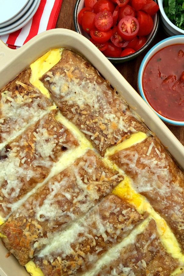 Overnight Breakfast Sausage Enchiladas Reluctant Entertainer