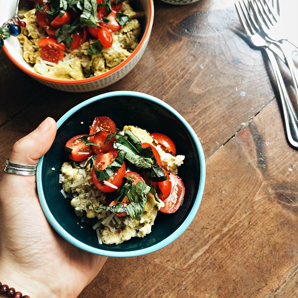 Creamy Pesto Goat Cheese Eggs Reluctant Entertainer