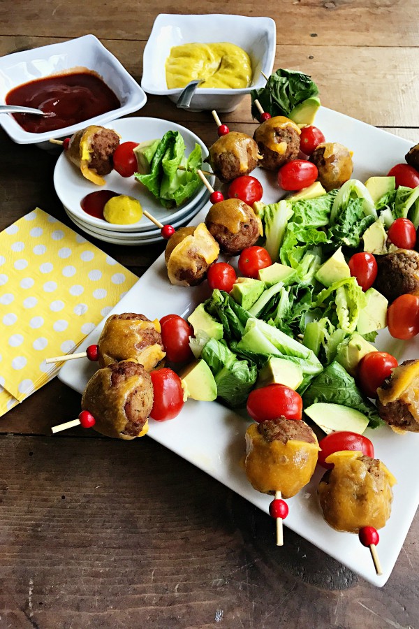 Avocado Cheeseburger Meatballs Appetizer Reluctant Entertainer