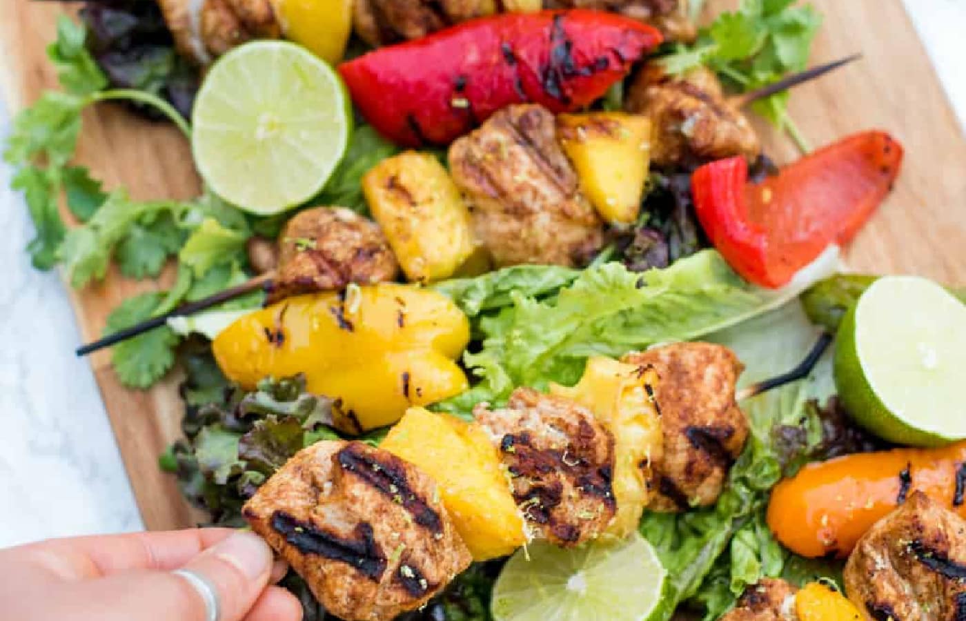 Pineapple Mango Grilled Chicken Skewers Reluctant Entertainer