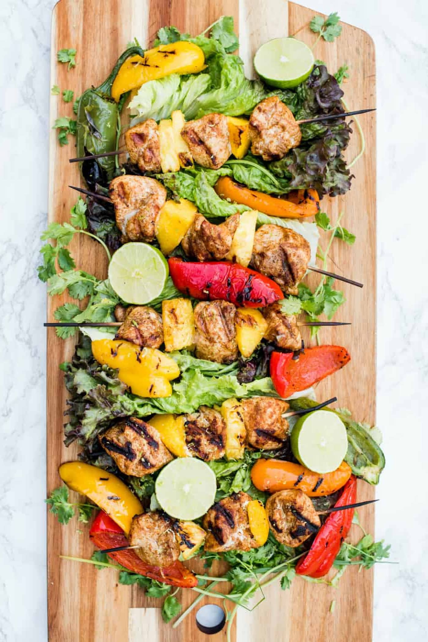 Pineapple Mango Grilled Chicken Skewers Reluctant Entertainer