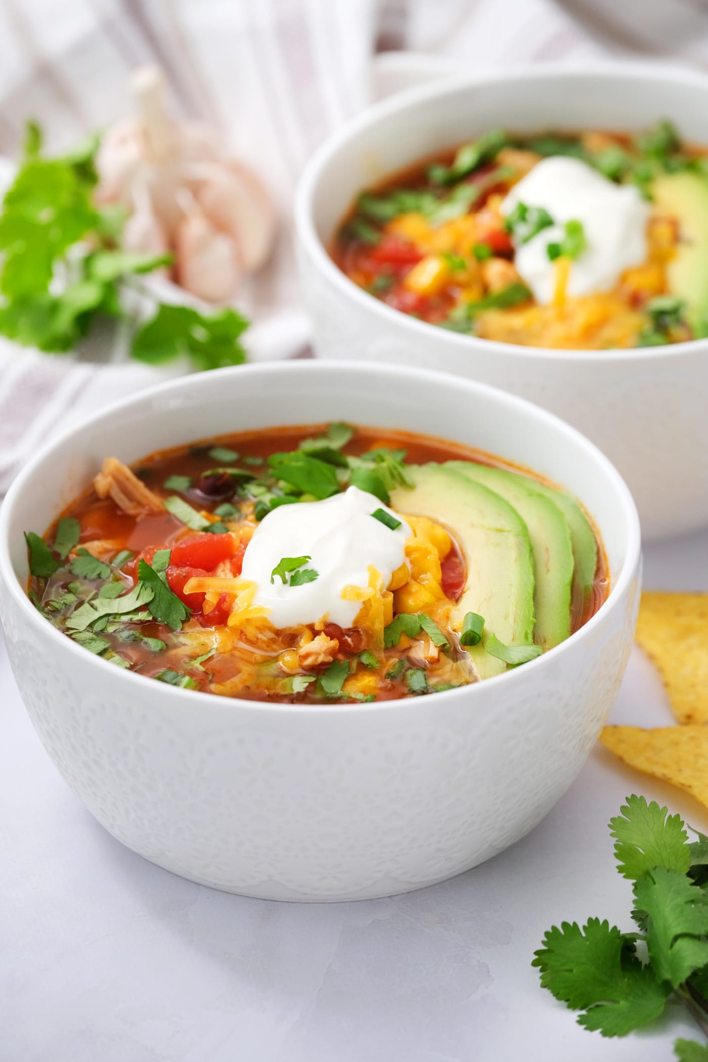 Slow Cooker Chicken Enchilada Soup Reluctant Entertainer