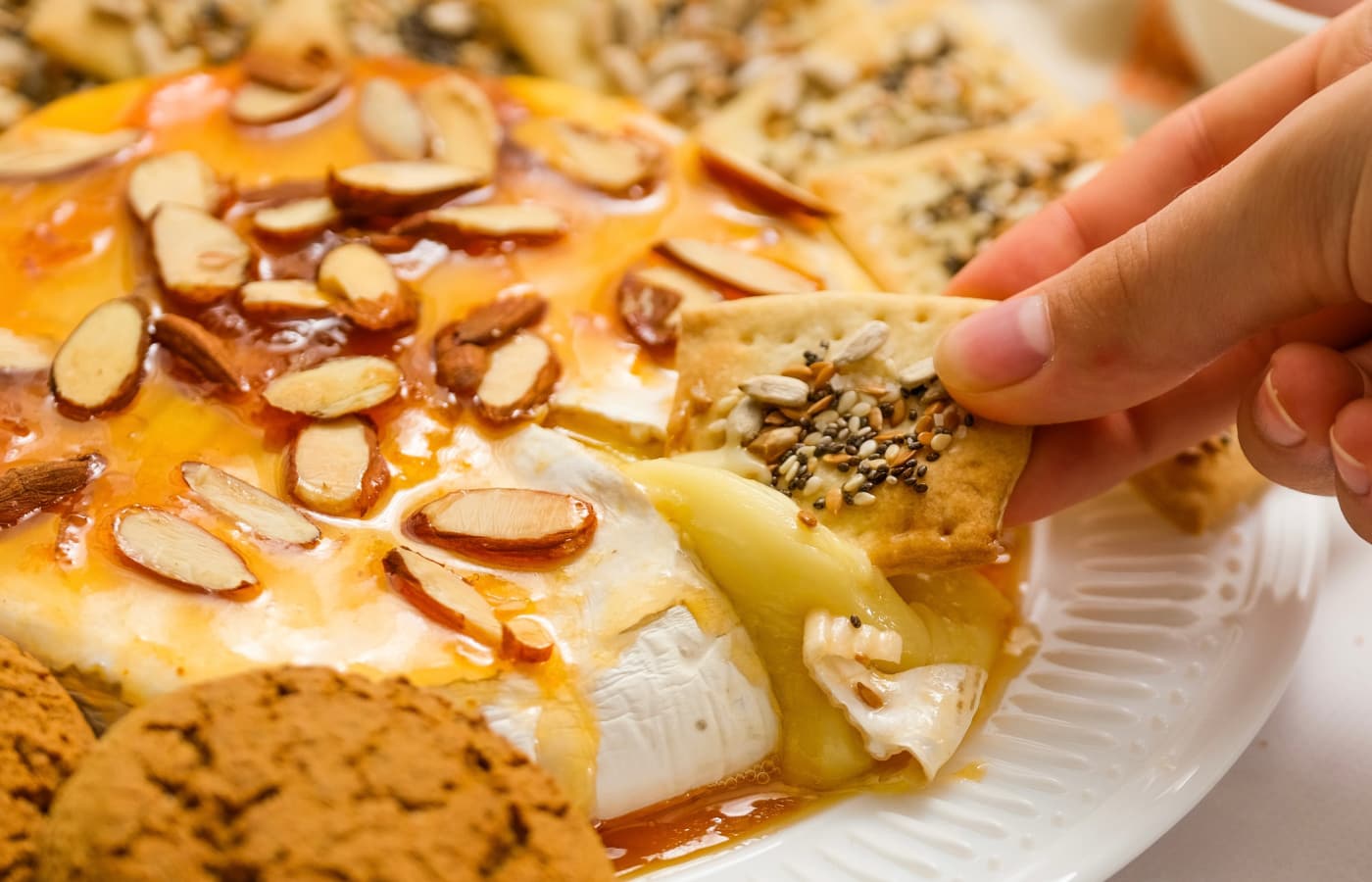 Baked Brie with Peach Jam Reluctant Entertainer