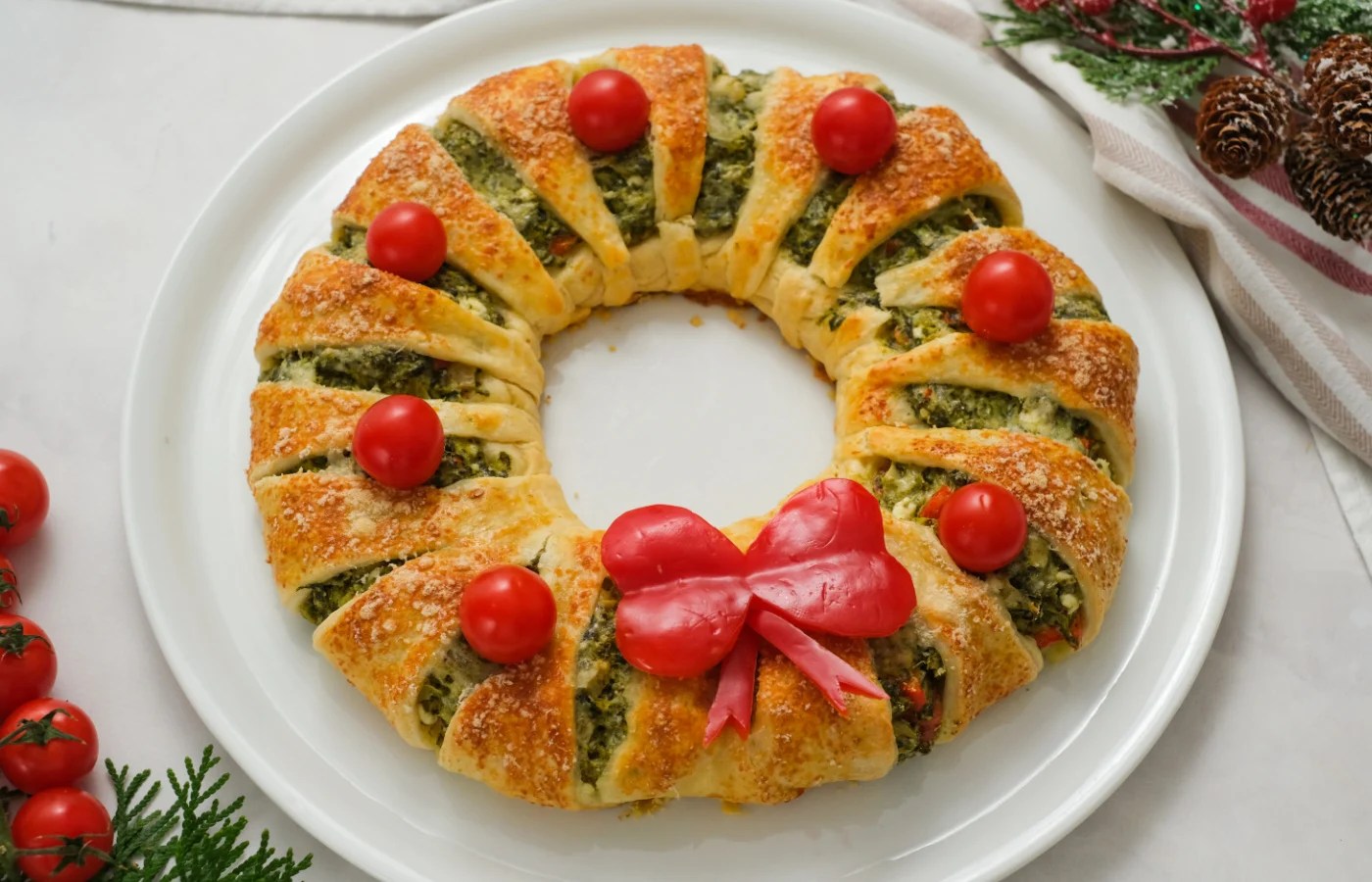 Spinach Dip Crescent Wreath Reluctant Entertainer
