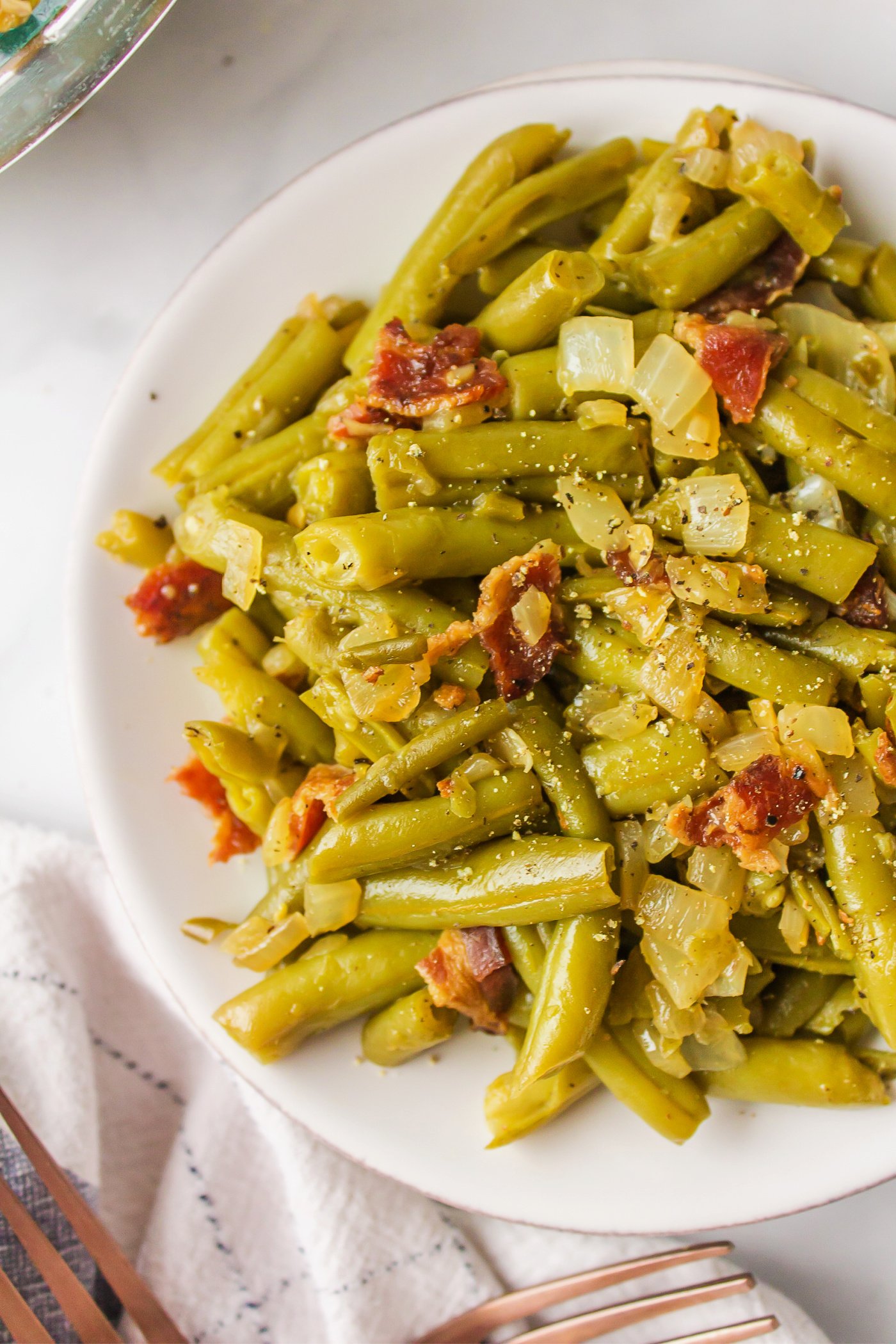 Green Beans with Bacon and Onions Reluctant Entertainer