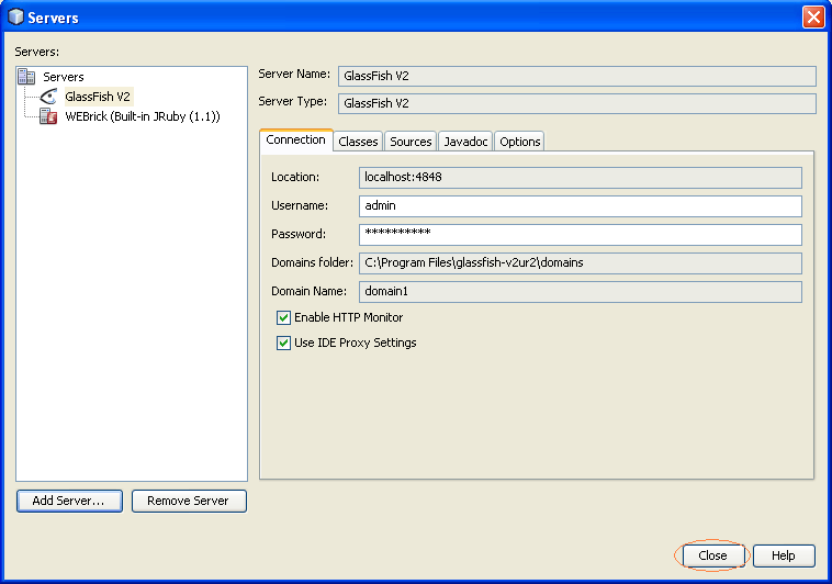 You have successfully registered GlassFish with NetBeans. Now on