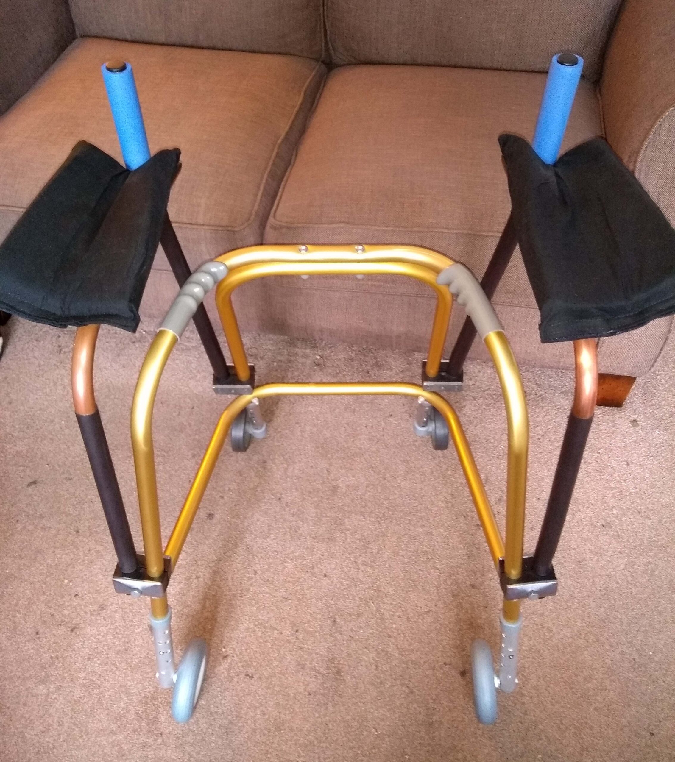 Zimmer frame arm gutter supports Remap Custom Made Equipment for