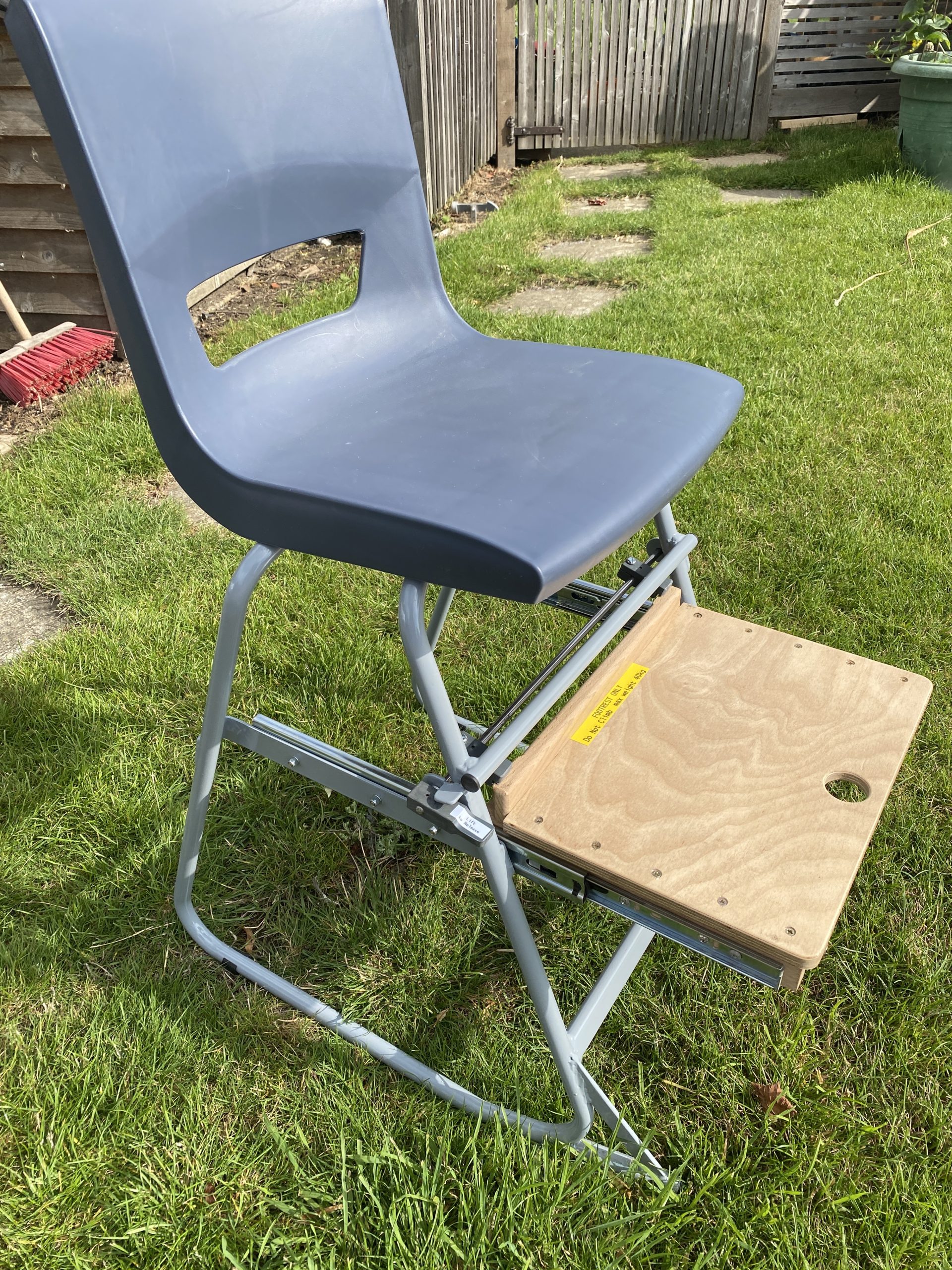 School stool footrest REMAP Custom made equipment for disabled people