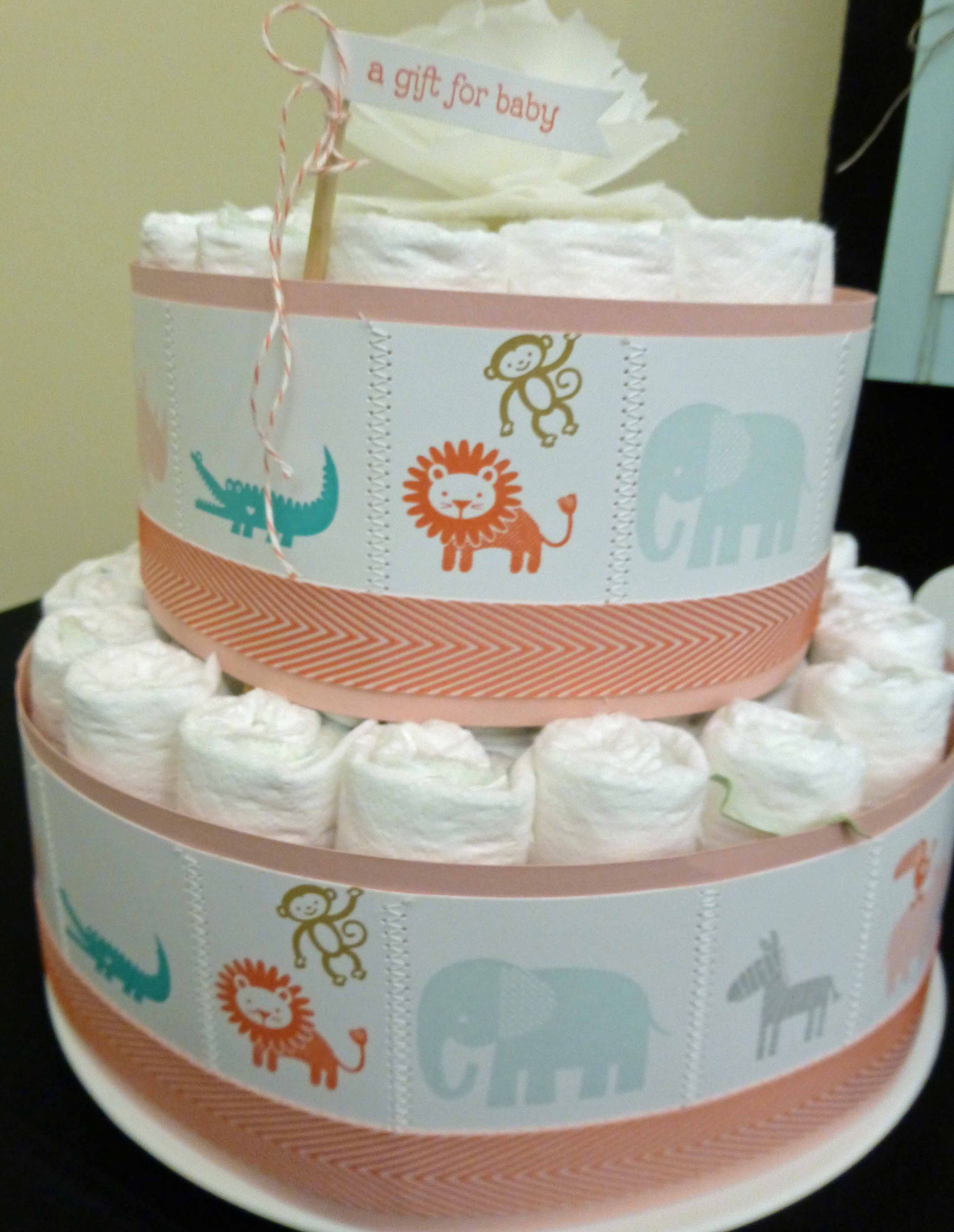 Zoo Babies Diaper Cake RemARKably Created Papercrafting