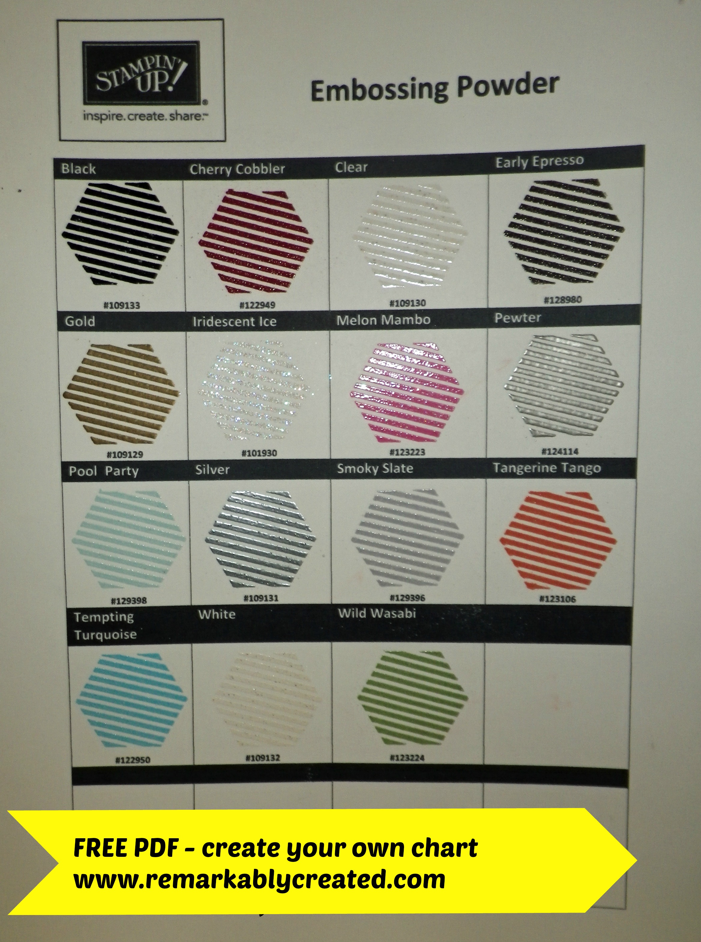 Stampin'Up! Demonstrator Sharing Spot Stampin'Up! Embossing Powder