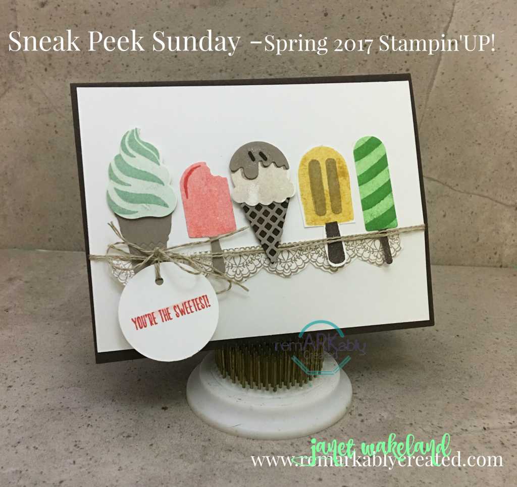 Sneak Peek Sunday Stampin' UP! Spring 2017 Cool Treats Bundle