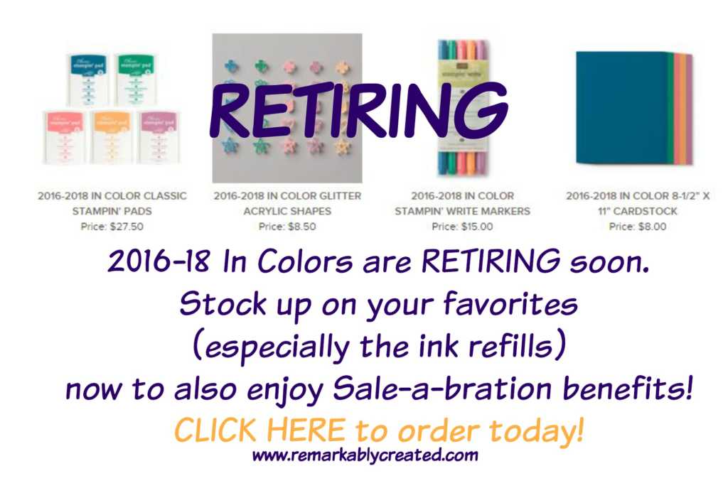 Retiring Stampin' UP! Inks & Colors RemARKably Created Papercrafting