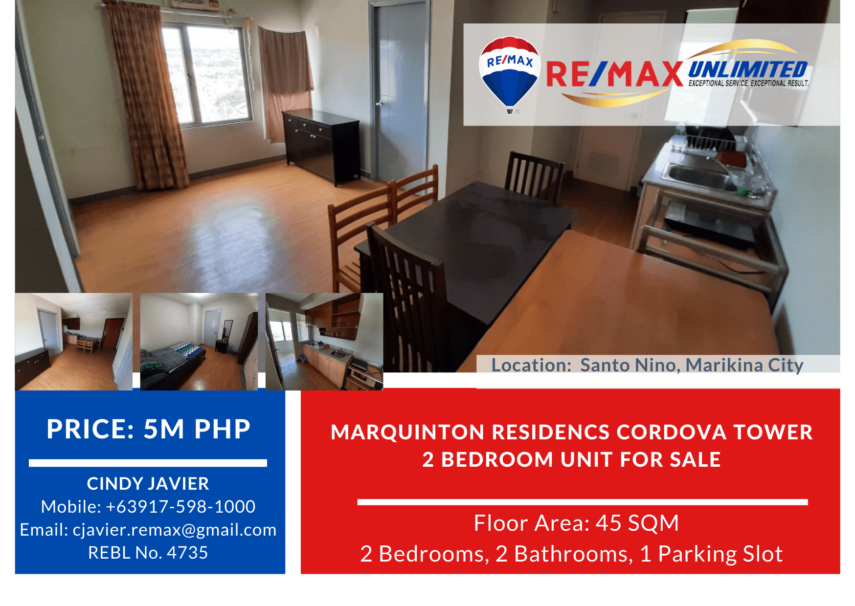 PD0391 Marquinton Residences Cordova Tower 2 Bedroom Unit For Sale