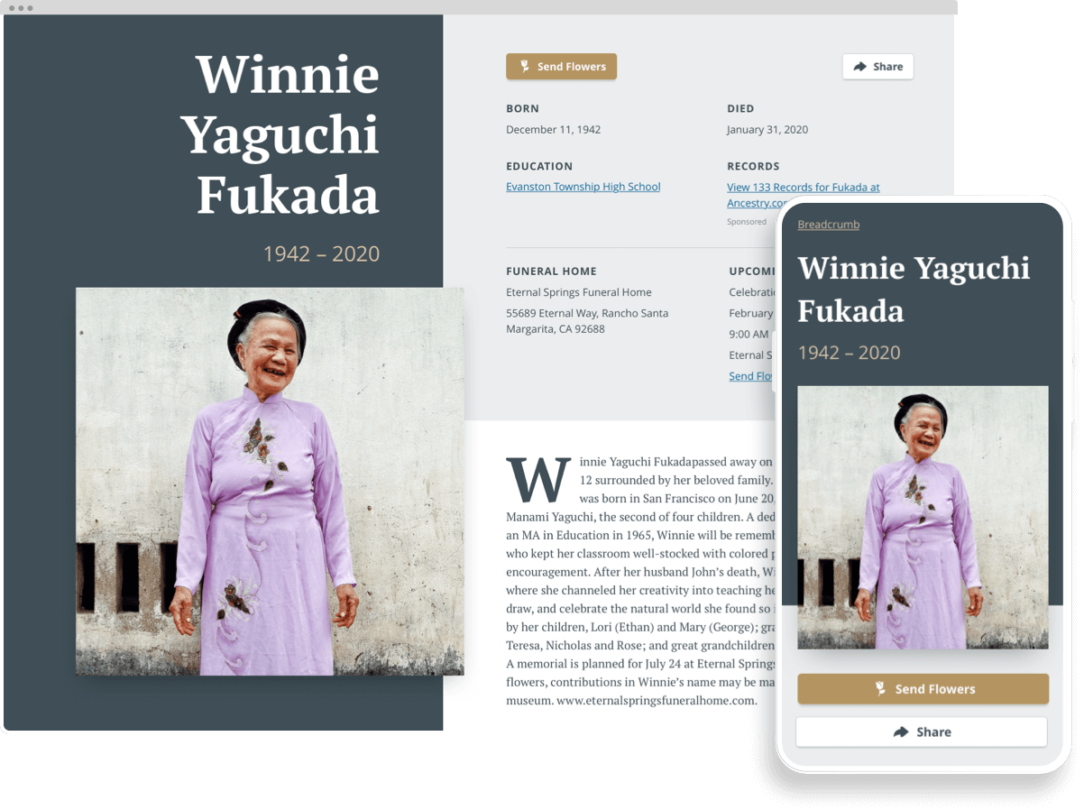 Submit an obituary in , Login