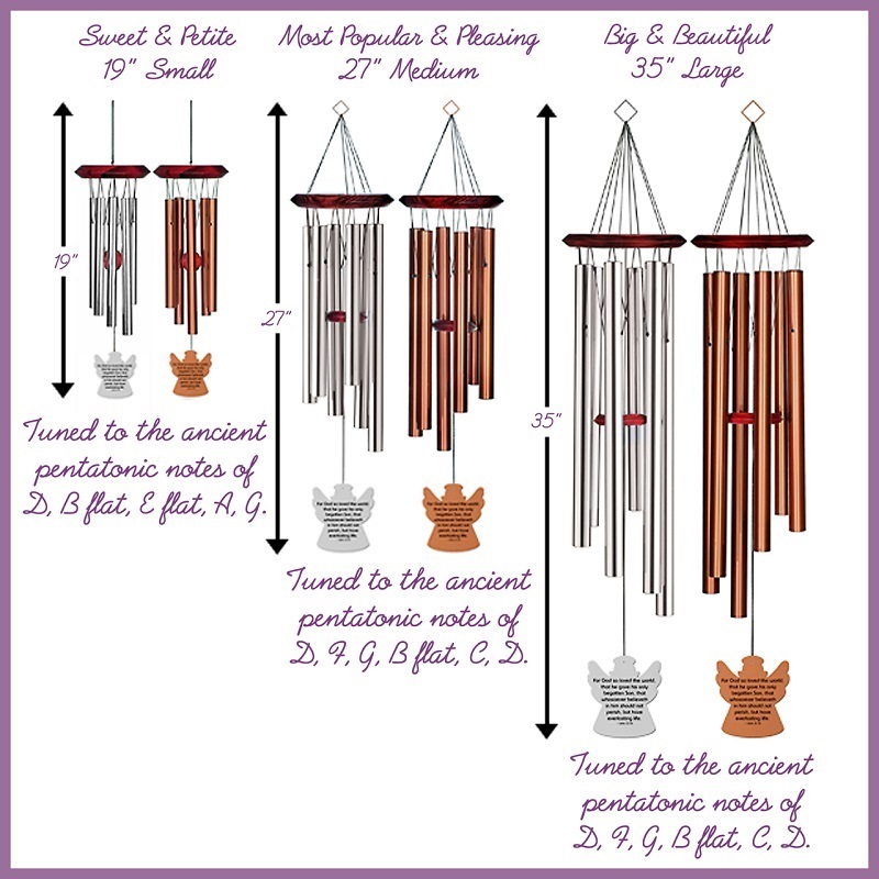 Angel Wind Chimes Personalized Memorial Wind Chimes Silver