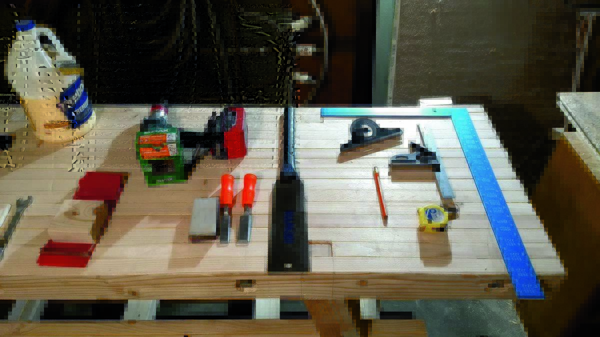 Beginning woodworking for 250, tools + workbench