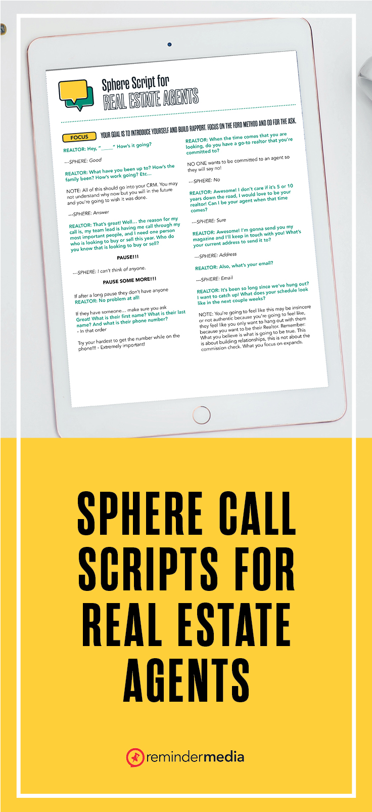 Sphere Call Scripts for Real Estate Agents ReminderMedia
