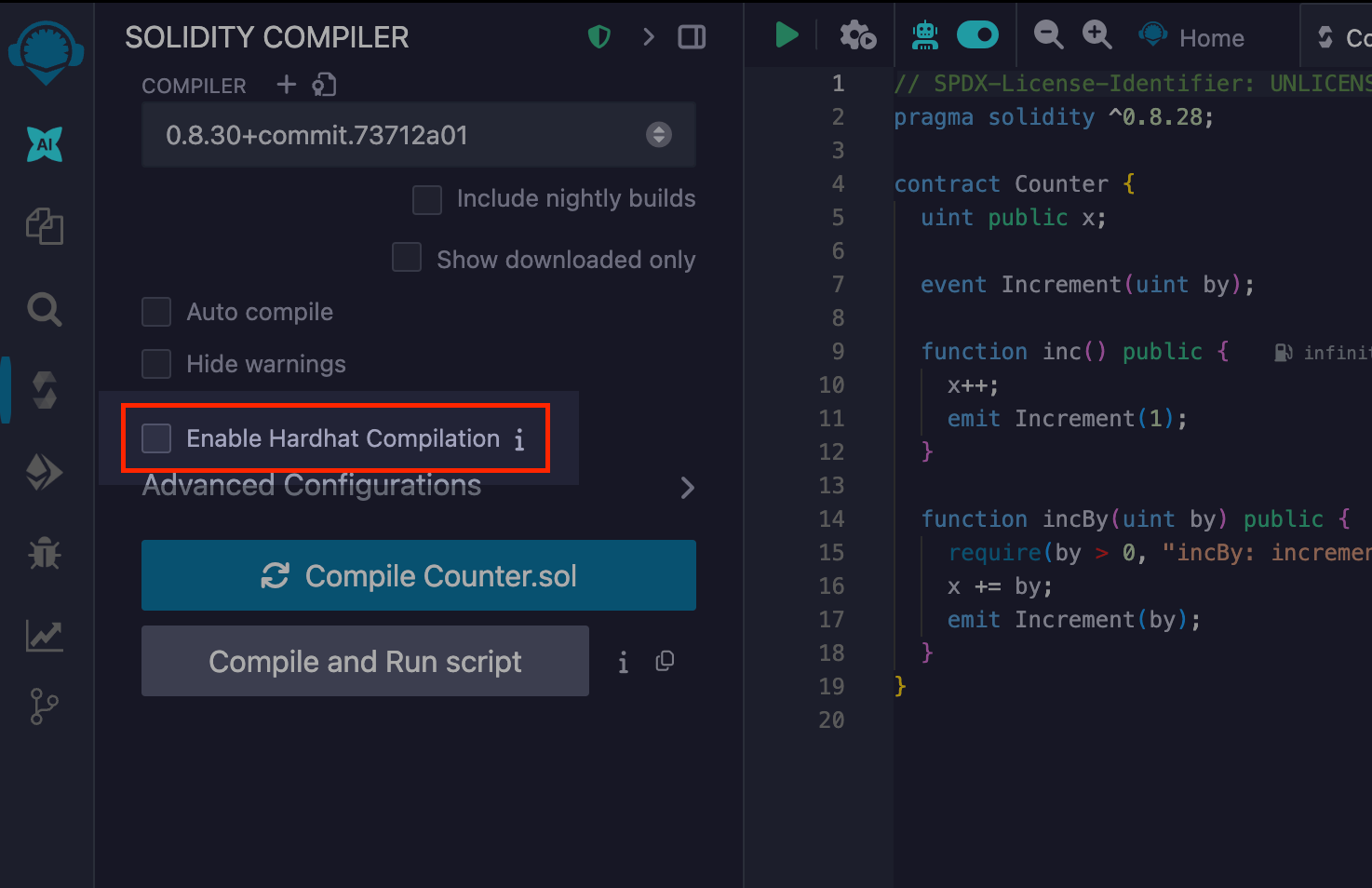 Hardhat Integration — Remix Ethereum IDE 1 documentation