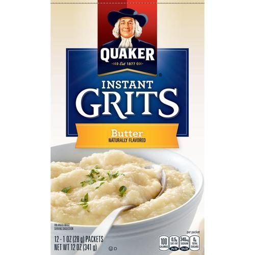 Is it Soy Free Quaker, Instant Grits, Butter, 12 Packets