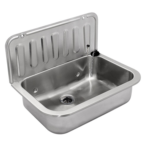 Utility sink stainless steel 49,5 cm RemnantsOutlet.co.uk