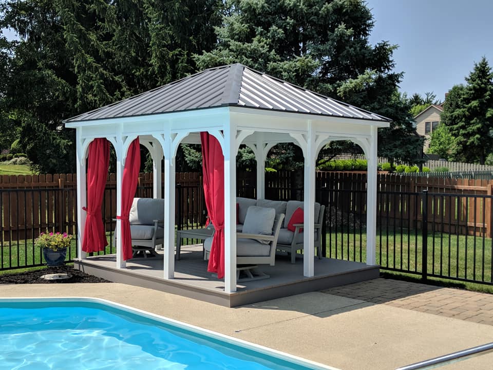 White Vinyl Gazebo in Dublin, Ohio InsideOut Remodeling