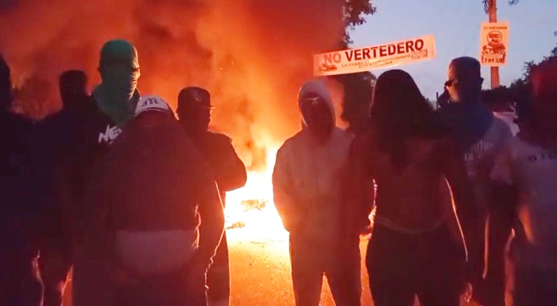 La Cuaba sigue prendía en rechazo a instalación de vertedero – Remolacha