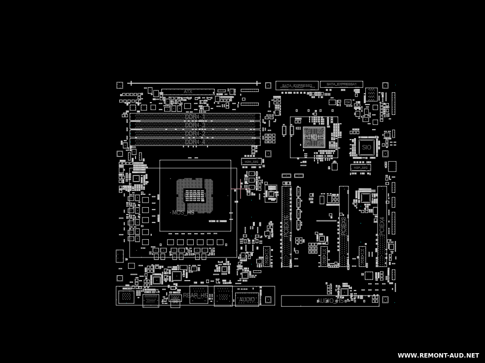 GIGABYTE GAZ270XGAMING K7 REV 1.0 , 1.01 BoardView (.TVW) Схемы и