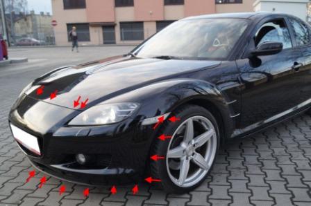 How to remove front and rear bumper MAZDA RX-8