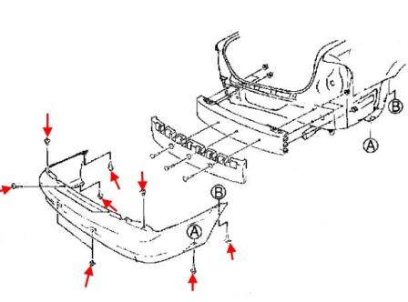 How to remove front and rear bumper Mazda Protege (1998-2003)