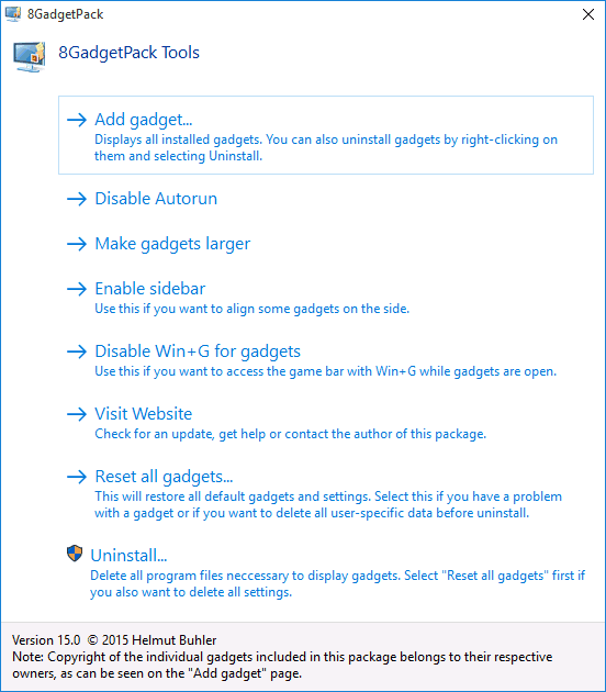 Gadgets revived для windows 10 на русском